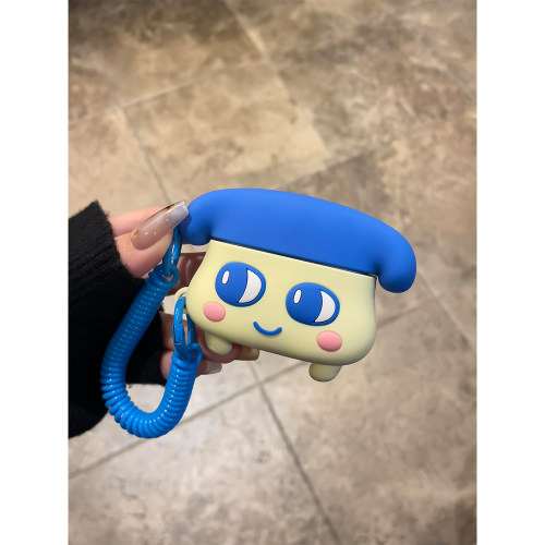 复古可爱拓麻歌子电话座机适用AirPodsPro三代耳机壳苹果蓝牙AirPods4代软Pro3代硅胶1/2/3代防摔Pro2代女款