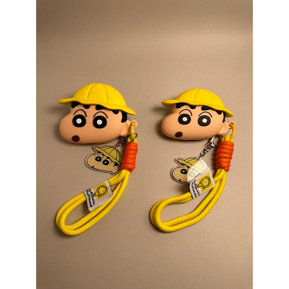 超萌卡通可爱夏日太阳帽小新适用苹果AirPods4代耳机壳AirPodsPro三代软AirPods1/2硅胶pro2保护防摔套3代女