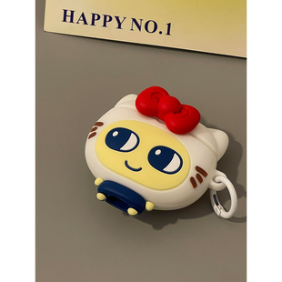创意可爱Kitty猫头套麻美吉适用苹果无线蓝牙AirPodsPro耳机壳AirPods4代软1/2代硅胶AirPods3代防摔Pro2女款