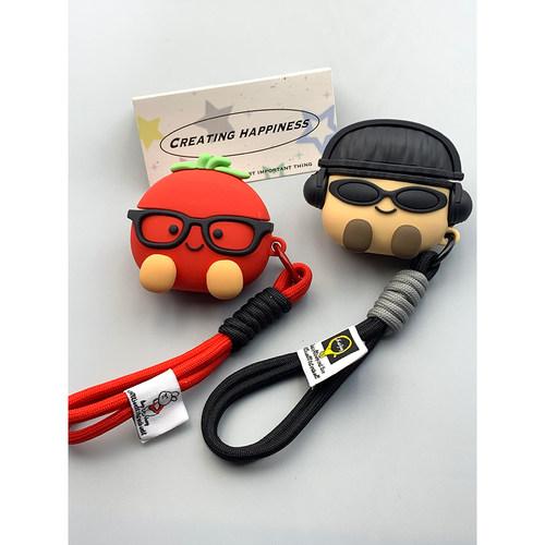 jellycat可爱趣味金珉奎土豆番茄适用华为pro4蓝牙FreeBuds4耳机壳pro3软5i/6i套SE2/pro2硅胶freeClip女se3