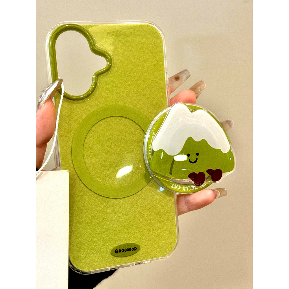 jellycat呆萌可爱抹茶蛋糕磁吸支架适用iphone15promax手机壳苹果16个性14pro新款13promax女15全包16pm防摔