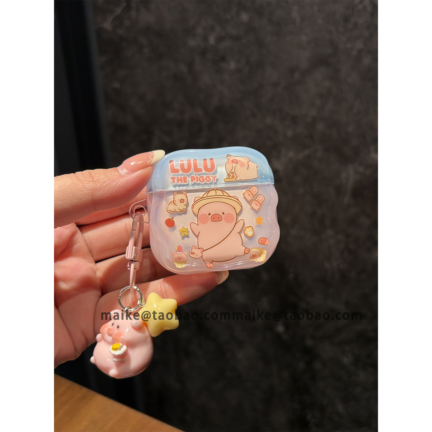 软萌卡通可爱粉色LULU猪适用AirPods4代耳机壳Pro3苹果无线蓝牙AirPodsPro2代软1/2代硅胶3代防摔Pro二代女款