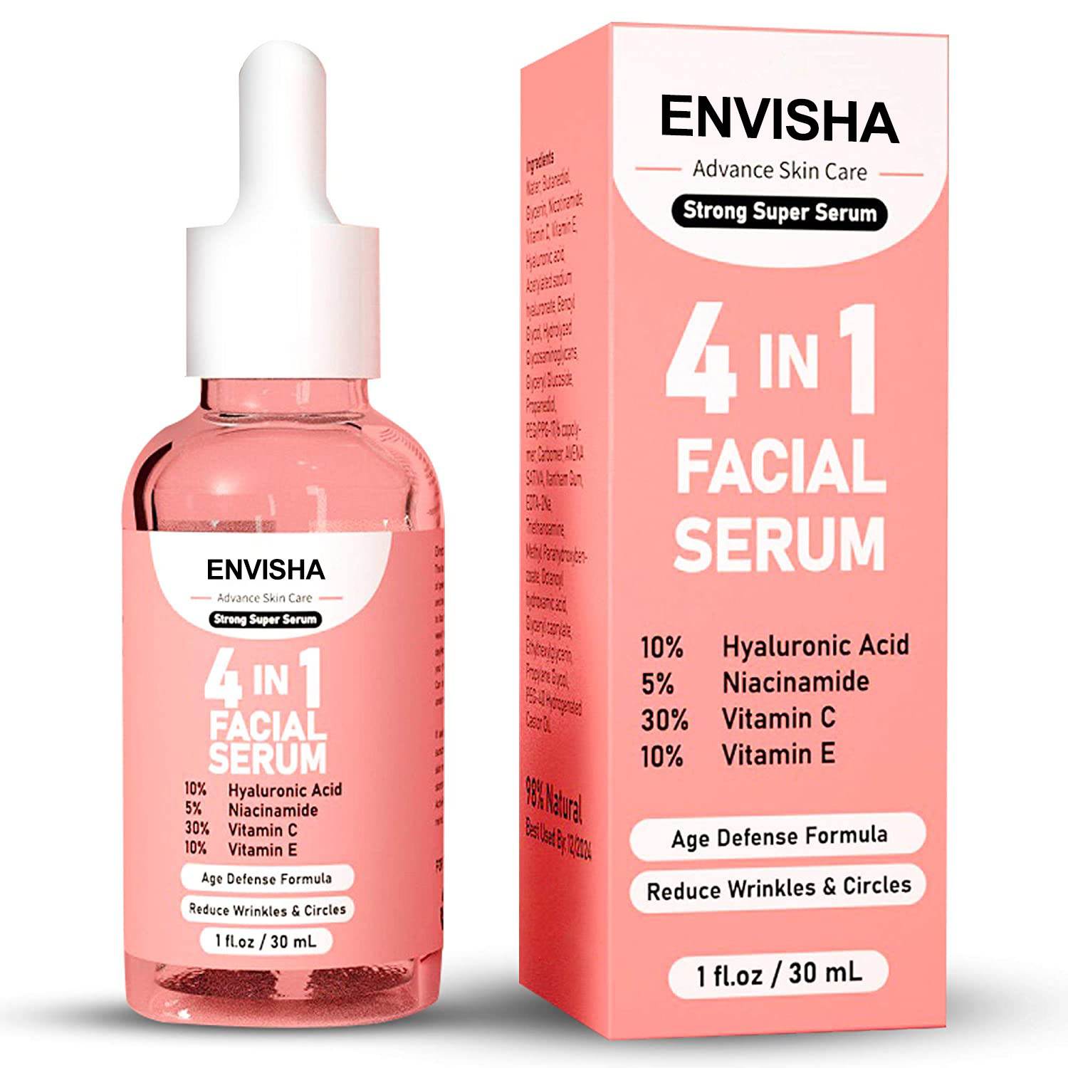 Facial Serum Hyaluronic Acid Niacinamide Vitamin Face Skin C