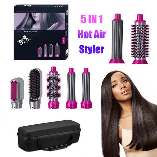 5 In 1 Electric Hair Dryer Brush Hot Air Styler Blow Negativ