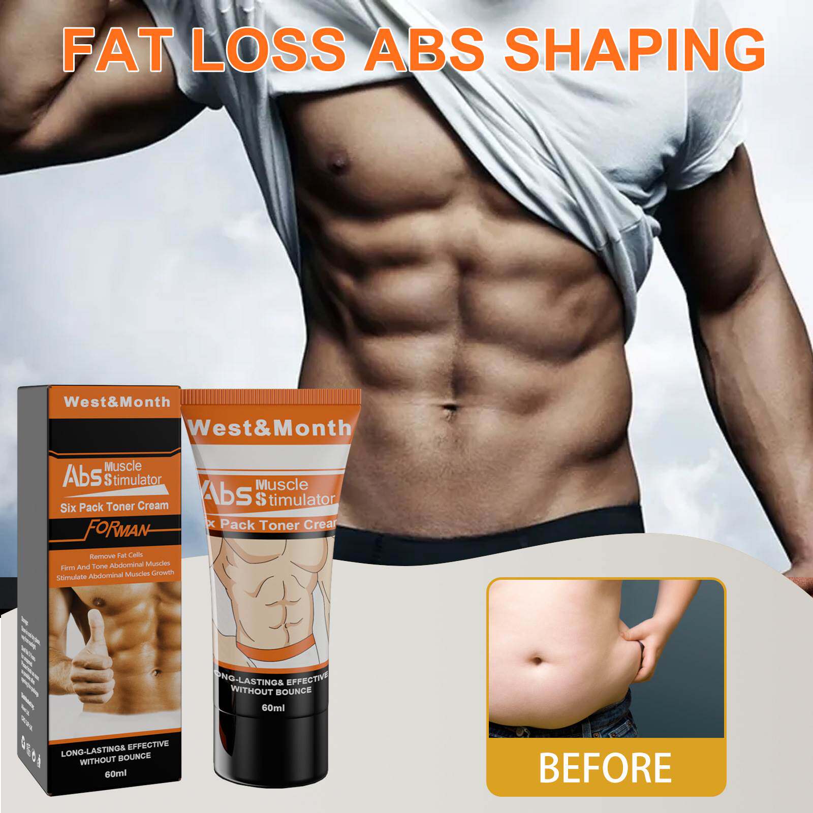 Men Slimming Gel For Abdominals Muscle Cream Burning Weight