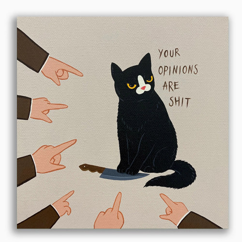 猫咪小尺寸数字油画diy填色手工