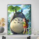 可定制DIY数字油画龙猫油彩画宫崎骏手工画画填色DIY丙烯画动漫