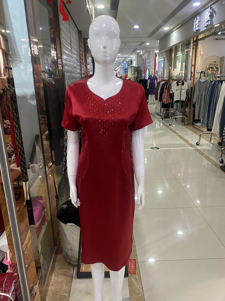 高端大气收腰显瘦醋酸纯色