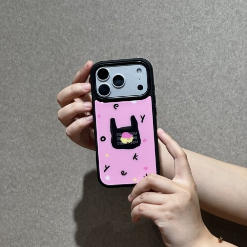 《兜兜柠宝》Okey简约韩系黑框全包按键适用iPhone17苹果神甲壳