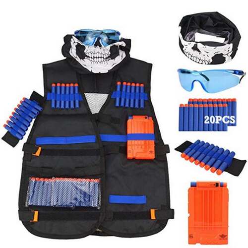 Toy Suit for Nerf Gun Tactical Equipment Bullet Magazine Gif