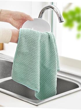 3pcs/set wash towel dish wipe kitchen cleaning cloth cotton