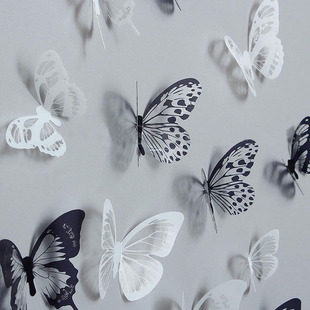 36pcs 3D Crystal Butterfly Wall Stickers Creative Butterfli