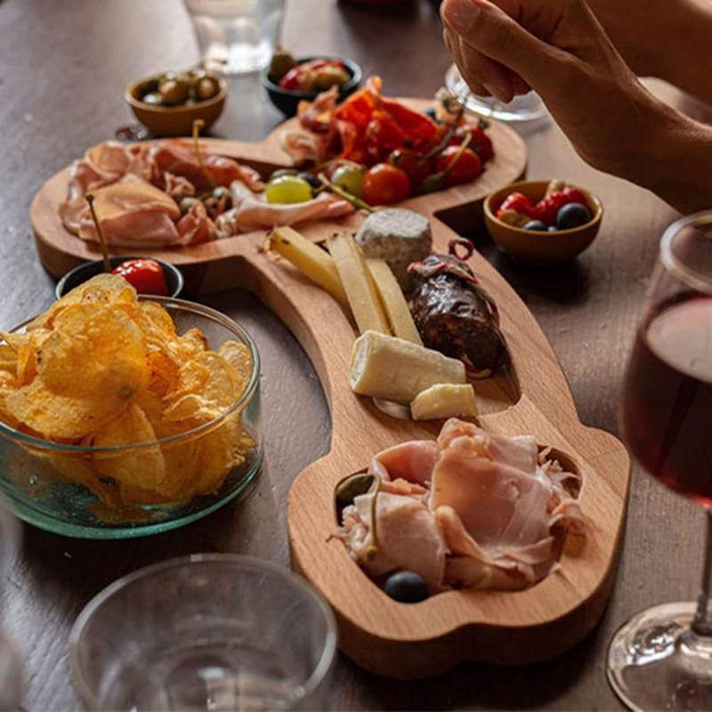 Bachelorette Party Penis Wooden Picnic Plate Cooked Food Pla