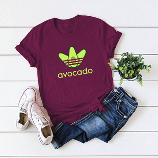 纯棉T恤女Women tshirts cute printing ladies t-shirt tee tops