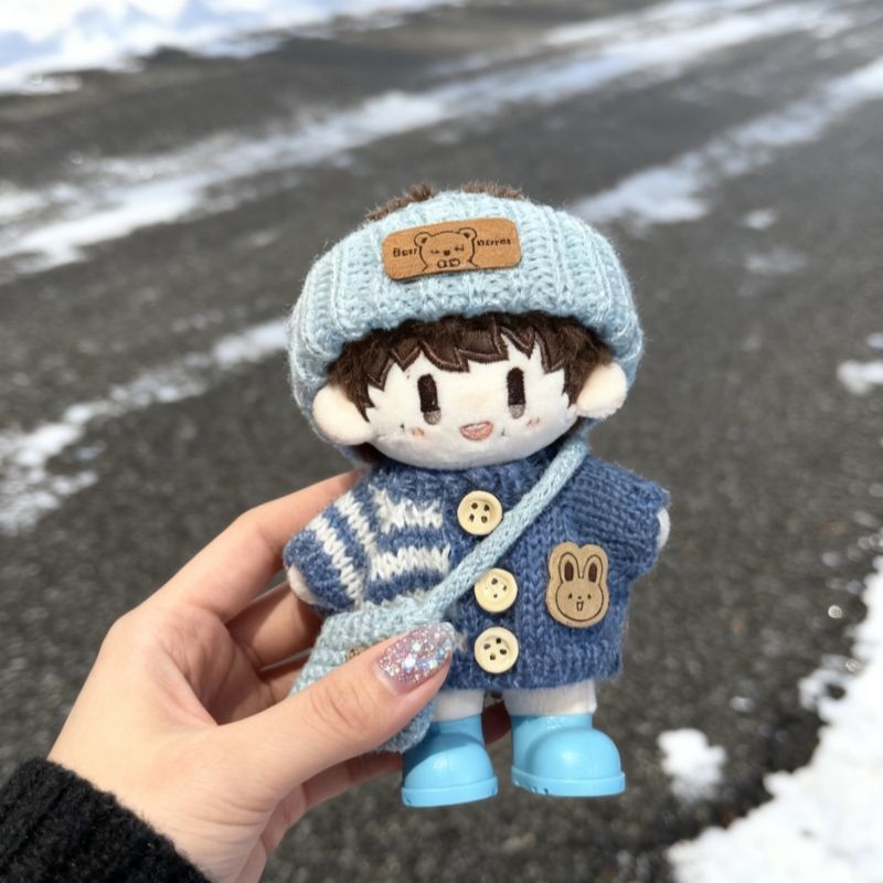 15cm周可可娃衣棉花娃娃衣服替换装深深属性可爱超萌蓝色钩织毛衣