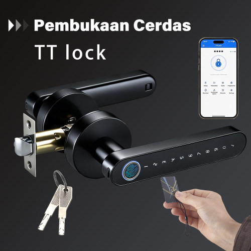 TTlock室内门指纹密码智能锁球形