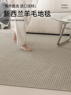 新西兰进口羊毛地毯客厅茶几卧室房间床边沙发轻奢高级感家用定制