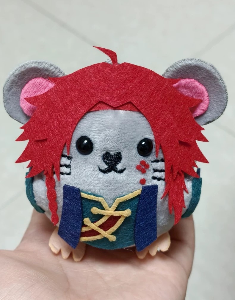 虔诚之花的晚钟杨 小老鼠不织布毛绒挂件 钥匙扣 现货