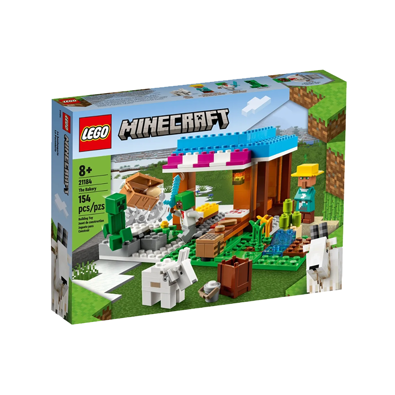 lego乐高21184我的世界系列新品 面包店 场景男女生拼装积木玩具