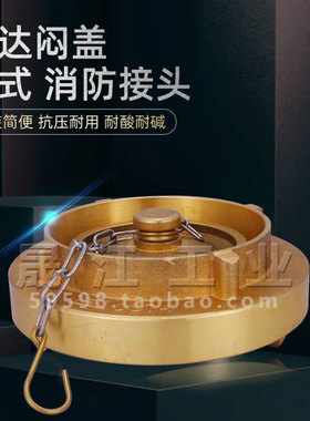 消防设备专用堵头拉达黄铜制消防接头德式STORZ闷盖消防防尘盖