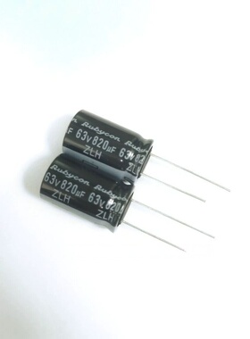 63V820UF 16X25 日本红宝石ZLH 高频低阻 820UF63V 原装电解电容