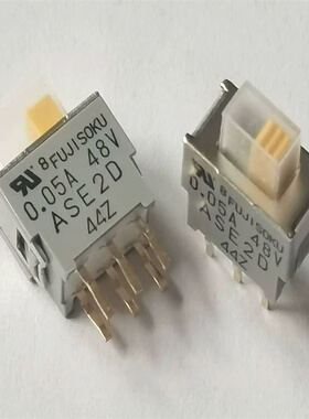 日本FUJISOKU 微型拨动开关6脚2档带防水帽电源滑动ASE2D-2M-10-Z
