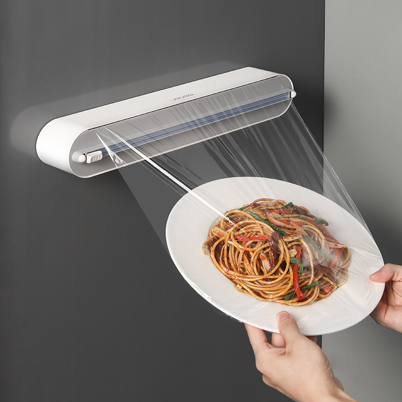 一次性保鲜膜套食品级专用带切割器磁吸家用厨房撕点断式罩盒神器
