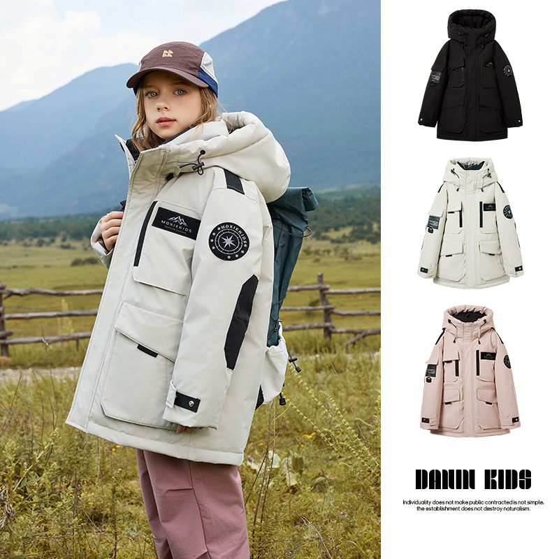 中长款加厚儿童羽绒服户外