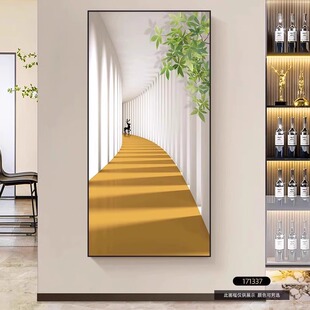 2025新款 饰画空间延伸感过道走廊尽头挂画 简约现代入户进门玄关装