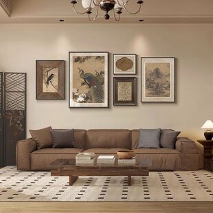 法式中古风客厅装饰画墙上新款沙发背景墙挂画高级复古艺术组合