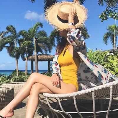 2018fahsion swimwear women swimsuit sexy bikini jumpsuit泳衣