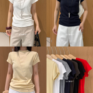T恤5588 兰精天丝莫代尔8色小圆领高质感短袖 认准原创正品 LIMO