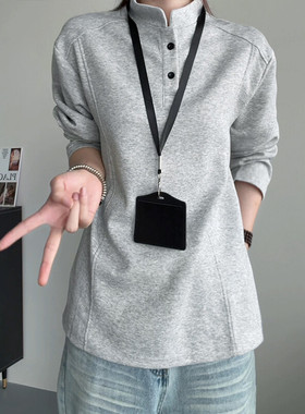 下单50w件复合华棉270g亨利领男T恤T24555特P19 T24555J加绒特P23