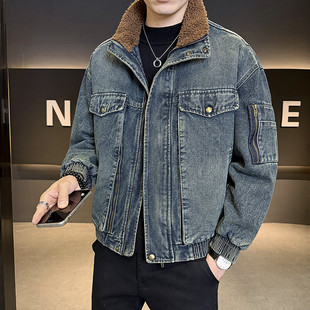 备货万件主推加绒牛仔外套男保暖加厚夹克男外套B317 P175 J618
