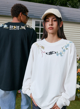 HACR丨harshandcruel花环项链刺绣新中式HACR长袖T恤