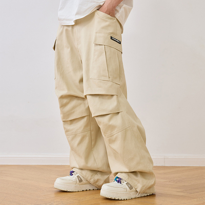 harsh and cruel vibe风宽松直筒廓形打褶大口袋伞兵工装裤