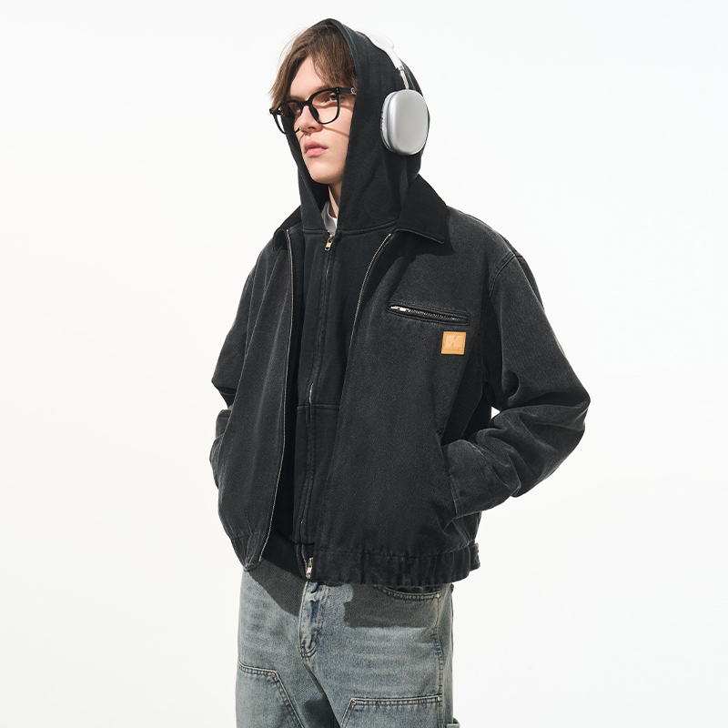 harshandcruel cleanfit美式底特律工装洗水微破坏复古夹克