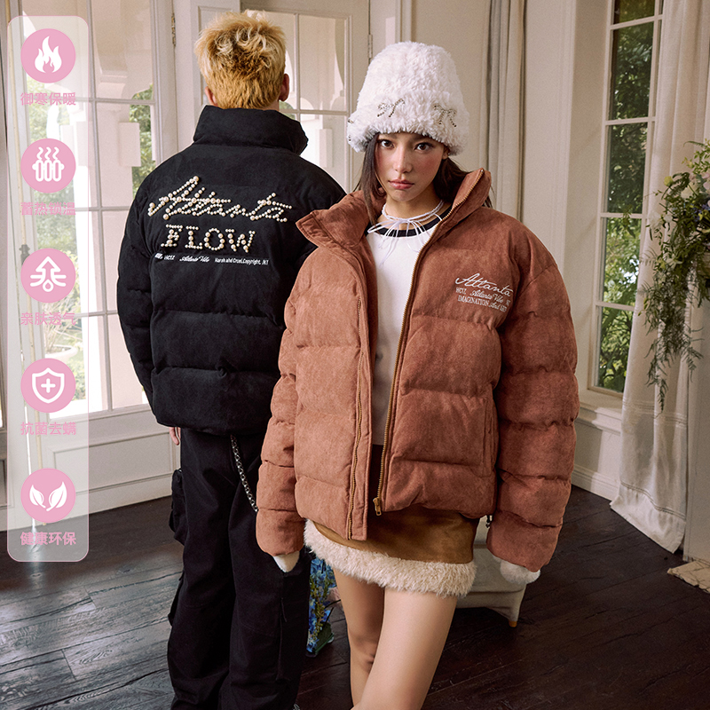 harshandcruel美式基础保暖棉服