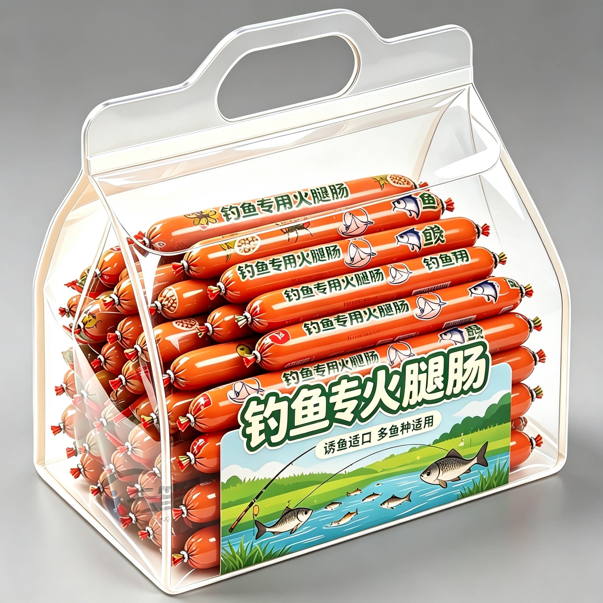 钓鱼火腿肠颗粒饵强效聚窝