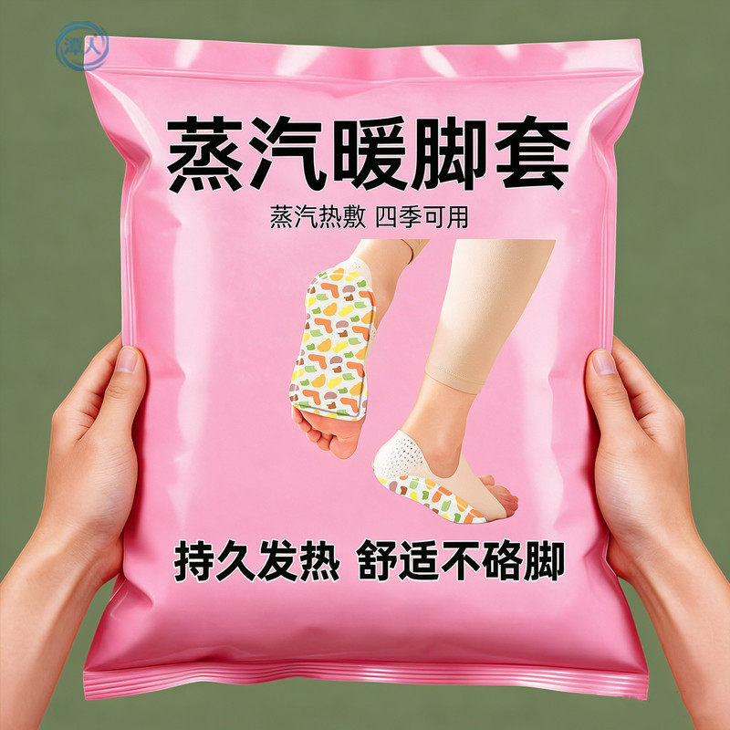 发热脚套发热鞋垫足底暖贴穿戴式脚套冬季热敷暖脚神器暖足贴脚底