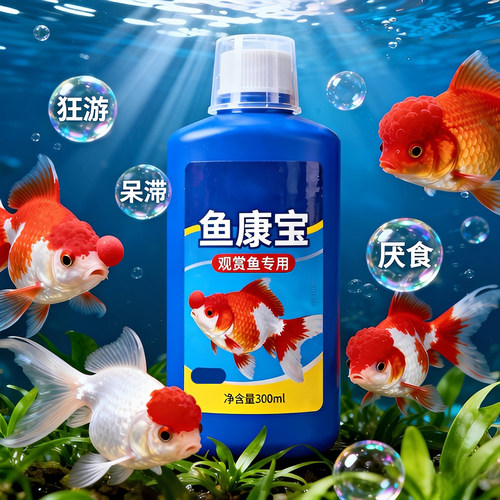 【鱼病全消】鱼康宝鱼药烂身烂尾白点掉鳞白毛专用消毒液