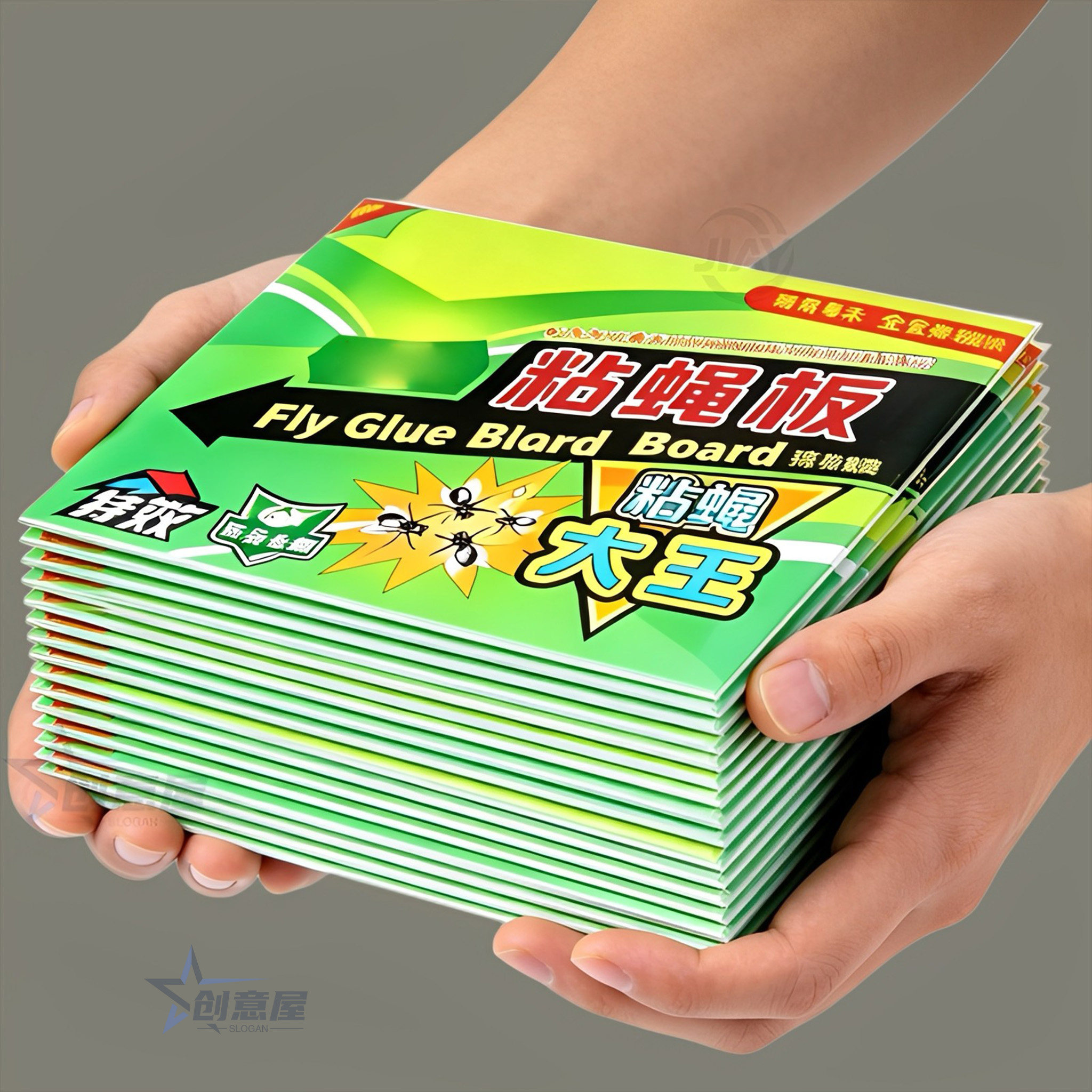 苍蝇纸粘苍蝇板强力粘蝇板灭苍蝇蚊子杀手捕捉蟑螂强力粘板批发