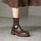 LEATHER BOOTS SHORT WOMEN 2024 NEW MARTIN BOOTS WOMENS PLATFORM HIGH HEEL VINTAGE SOCK BOOTS AUTUMN AND WINTER BLOCK HEEL BOOTS FASHION