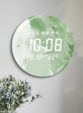 2025新款LED钟表挂钟客厅侘寂风时钟现代简约挂墙时尚装饰挂表