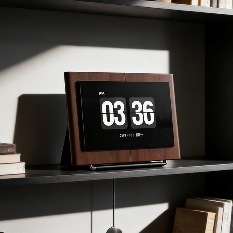 蓝牙音箱时钟复古翻页日历钟表摆放台式桌面摆件生日礼物创意时钟