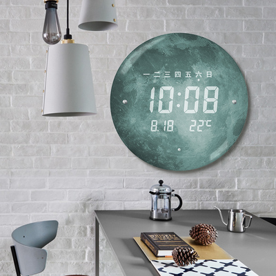 2025新款LED电子钟表挂钟客厅家用网红简约现代时尚大气时钟挂墙