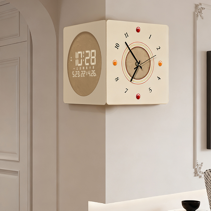 客厅万年历电子转角挂钟