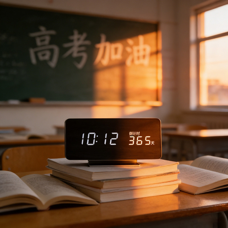 智能倒计时闹钟中考高考桌面时钟摆放台式摆件书房卧室学生闹钟