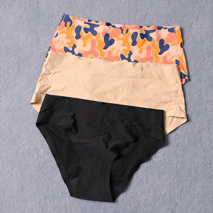 女士C42 内裤 KT防漏冰丝无痕弹力大码 包臀三角裤