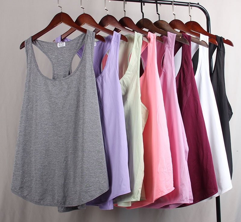 大码宽松显瘦健身背心女无袖运动上衣夏季速干瑜伽服罩衫T B43